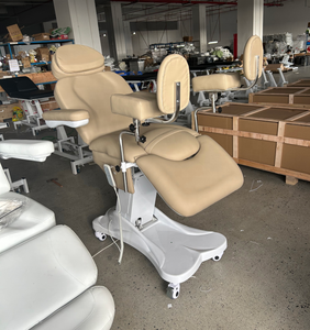 Electric Massage <b>Table</b> PU Leather Modern Design Built-In Headrest 3 Motor Metal Frame Commercial Salon <b>Height</b> <b>Adjustable</b> - Product Image 1