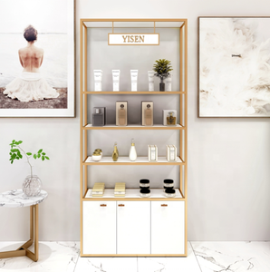 Sàn Boutique Gondola Kim Loại Gỗ Nước Hoa Hiển Thị Là Viết Tắt Của Cửa Hàng Mỹ Phẩm Hiển Thị Tủ Trang Điểm Tổ Chức - Product Image 4