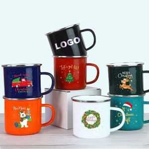 Mug à café avec logo et poignée, 14 oz, en émail vitreux, tasse à café à double paroi, mug isotherme sous vide, mug de voyage, revêtement en poudre - Product Image 1