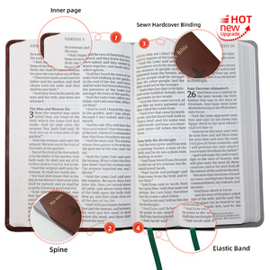 <span class=keywords><strong>Bible</strong></span> brune personnalisée en <span class=keywords><strong>anglais</strong></span>, papier d'art personnalisé, version classique française - Product Image 2