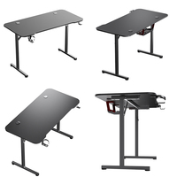 Fabricant chinois, vente en gros de tables de jeu pour ordinateur, table de jeu pour gamer, hauteur réglable, éclairage RGB, bureau de jeu pour PC