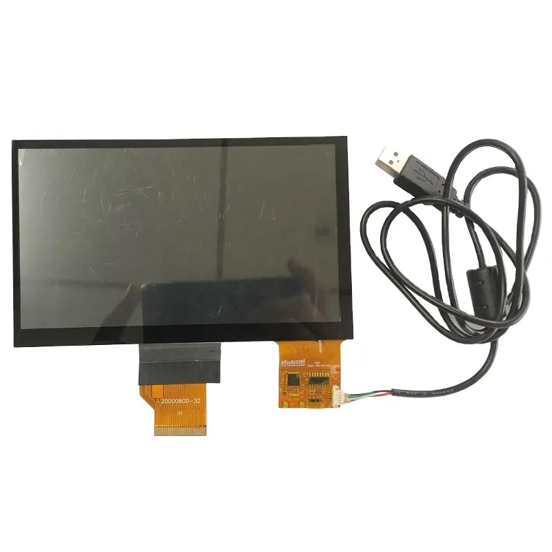 7.0 "مؤشر LED LCD بالبوصة TFT وحدة عرض مع مخصصة مقاوم بالسعة لوحة شاشة لمس غطاء عدسة
