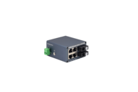 Switch industriel mini Gigabit 2 ports fibre SC 4 ports RJ45 20KM SMF MMF en cascade pour environnements difficiles