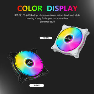 SNOWMAN 120mm RGB LED anneau radiateur ventilateur haute pression statique PWM <span class=keywords><strong>refroidissement</strong></span> pour CPU liquide refroidisseurs et boîtiers d'ordinateur - Product Image 5