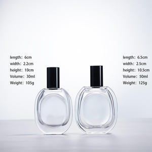 Porta la classica bottiglia di profumo trasparente di lusso di lusso bianco grigio 30ml da 50ml da 100ml con pompa e tappo di bottiglia - Product Image 6