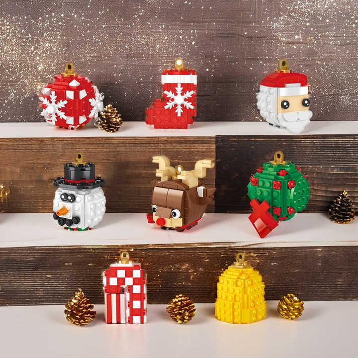 Christmas Santa Xmas Home Decorations Building Set Diy Stocking Hanging