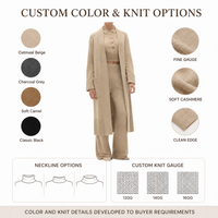 Cardigan en cachemire haut de gamme, écologique, doux, coupe décontractée, manches lanternes, manches longues, confortable, épais, pour superposition hivernale