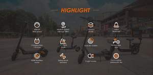 Nouvelle version 2026 de la trottinette électrique Kukirin G2 Pro avec pneus à vide de 9 pouces, charge maximale de 120 kg avec siège - Product Image 4