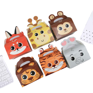 Rừng động vật bên ủng hộ món quà điều trị bao bì hộp Kẹo hộp giấy cho trẻ em sinh nhật bé tắm bên trang trí nguồn cung cấp - Product Image 1