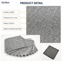 Elemen Cakram Filter Serat Logam Sinter Baru untuk Filter Cairan Hotel Inti Mesin Anti-Korosi Ketebalan 0.63mm
