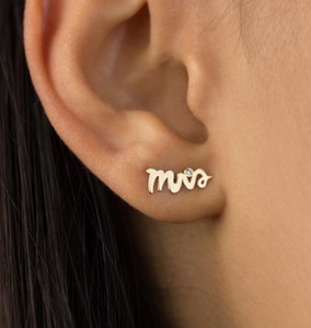Inspire Jewelry-pendientes de plata de primera ley con forma de diamante para mujer, aretes pequeños, oro de 18 quilates, 18K, logotipo personalizado, <span class=keywords><strong>2022</strong></span> - Product Image 2
