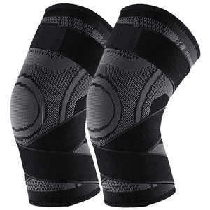 Genouillères de compression personnalisables avec logo et sangle de maintien antidérapante pour l'entraînement sportif, le football et le cyclisme – Manchon de compression pour mollets - Product Image 6