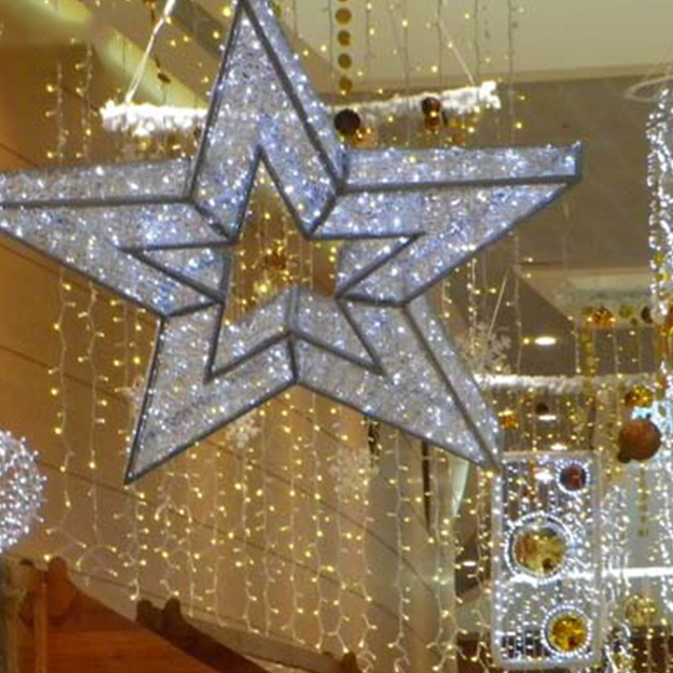 Holiday Decoration Christmas Large Lighted Christmas Star Light 35cm Decorative Star Light