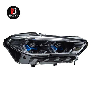 Faro Delantero X5 G05 para BMW 19+, Conjunto de Faros Delanteros G05 Modificados de Alta Gama con Lente <span class=keywords><strong>Azul</strong></span>, Luces LED de Circulación Diurna, Faros Láser - Product Image 2