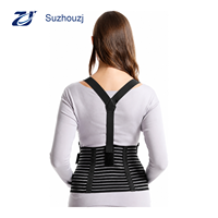 Ceinture de soutien abdominale de maternité noire réglable avec bretelles pour soulager la pression dorsale
