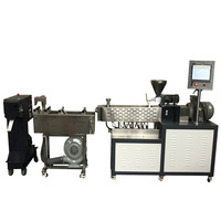 Extrusora de doble tornillo, Serie de tiras refrigeradas por agua con Control de programa automático PLC para granuladores de PP (pellets/polvo/líquido), 1 unidad