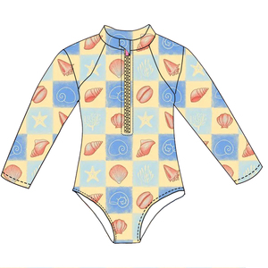 Maillots <span class=keywords><strong>de</strong></span> <span class=keywords><strong>bain</strong></span> <span class=keywords><strong>de</strong></span> plage en gros pour la production en masse, maillots <span class=keywords><strong>de</strong></span> <span class=keywords><strong>bain</strong></span> à manches longues pour adolescentes avec imprimé coquillages hawaïens pour filles <span class=keywords><strong>de</strong></span> 0 à 16 <span class=keywords><strong>ans</strong></span>, bikini - Product Image 4