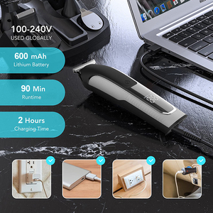 工場でカスタマイズ可能なプロ仕様の充電式コードレスバリカン、LED搭載メンズ電動トリマーバリカン - Product Image 2