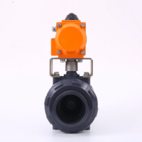 Vanne à boisseau sphérique motorisée H Brand 1 pouce DC12V/DC24V à double union en UPVC normalement fermée DN50 pour eau basse pression