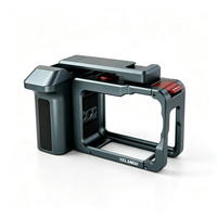 Kit Cage Métallique en Aluminium + Poignée pour Caméra DJI Osmo Action 6 avec Bouton Déclencheur, Griffe Porte-Accessoire, Interface Vis 1/4''