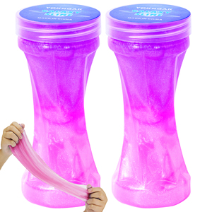 Nouveau design, jouet sensoriel arc-en-ciel bicolore en forme de S pour enfants, boue cristalline, slime transparent scintillant, slime galaxie - Product Image 3