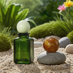Flacon pulvérisateur de parfum en verre personnalisé de luxe avec logo personnalisable, ambre vert, 30 ml, 100 ml, 50 ml, avec bouchon rond - Product Image 5