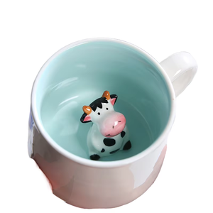 Keramik-Überraschungs-Hundekaffeetasse mit kleinem Welpe im Inneren - 240 ml, Bestes lustiges Geschenk Keramiktassen - Product Image 1