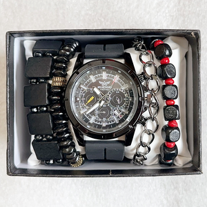 Lot de 5 Ensembles de Montres Vertes Tendance pour Hommes, Montre Quartz de Luxe pour Hommes avec Bracelets - Product Image 3