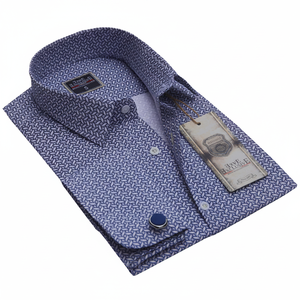 เสื้อผู้ชายใบไม้สีน้ำเงินเข้ม - Product Image 2