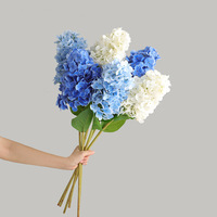 Bouquet d'hortensias artificiels imprimés en 3D, aspect réaliste, en forme de tour, pour centre de table de salon, allée de mariage