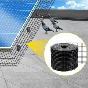 Zengda 8 pulgadas X 100ft Color negro Panel solar Bird Mesh Kits con 100 Nylon Clips Critter Guard Mesh