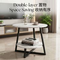 Table de rangement minimaliste à double niveau, petite table d'appoint pour canapé, table d'angle, table de chevet, table à thé mobile, meubles de salon
