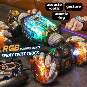 Coche de Acrobacias RC ZhengGuang de Doble Cara 4X4, Juguetes de Control Remoto para Niños, Coche RC con Control Manual por Gestos, con Música, Luces y Spray - Product Image 5