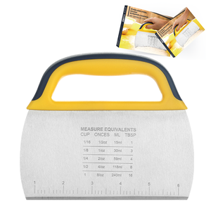 Herramienta de cocina para hornear, escala de medición de masa con raspador, cortador de masa de acero inoxidable - Product Image 3
