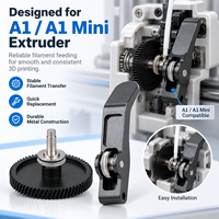 Kit d'engrenages d'extrudeur intégré en acier trempé avec revêtement DLC et double entraînement pour imprimantes 3D Bambu A1 et A1 Mini - Vente en gros