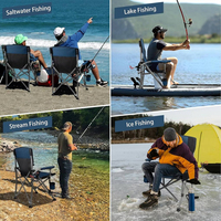 Chaise de camping pliable durable en gros, chaise d'extérieur couleur personnalisée du fabricant