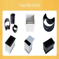 Moules à pâtisserie en alliage d'aluminium PTFE antiadhésifs, résistants à la chaleur, non toxiques, personnalisables en usine, 12,7*11,7*6 cm, pour gâteaux basques, pain et toasts