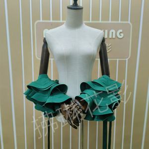 Costume da ballo da sala con maniche a sbuffo, nuovo accessorio per competizioni di danza, gonna per esibizioni di valzer con maniche a sbuffo - Product Image 4