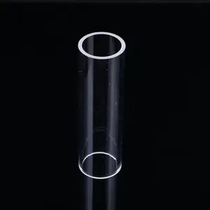 התנגדות טמפרטורה גבוהה באיכות טובה כל גודל התמזגו סיליקה שקוף ברור קוורץ זכוכית צינור