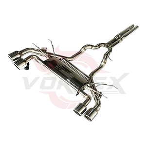 Échappement arrière à soupapes en acier inoxydable Vortex pour Jaguar F-TYPE V6 V8 avec silencieux central transversal et kit de quatre embouts chromés - Product Image 2