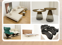 Table d'appoint moderne minimaliste en verre gris fumé, forme de gobelet créative, avec base noire pour salon et maison