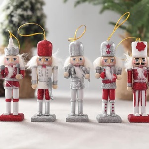 Juego de Cascanueces Navideños de Madera de 13 cm, Decoraciones Navideñas Europeas para el Hogar, Marioneta Cascanueces - Product Image 1