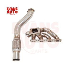 Sistema de escape de alto rendimiento Turbo colector 3 "tubo de bajada para 92-96 <span class=keywords><strong>BMW</strong></span> <span class=keywords><strong>E36</strong></span> M42 M44 318I <span class=keywords><strong>318IS</strong></span> 318TI T3 brida Tig soldada - Product Image 2