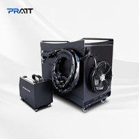 Machine de soudage au laser portative numérique automatique à refroidissement par eau en acier inoxydable Pratt de haute qualité 1500W, nouvelle