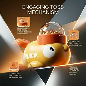 Jouet Distributeur Interactif de Nourriture pour Chien Canard Jaune, Bol à Friandises en Plastique, Distributeur de Snacks à Libération Lente, Jouet d'Enrichissement pour Animaux de Compagnie en Forme de Dessin Animé - Product Image 5