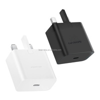 Adaptor Daya Pengisian Cepat PD 25W Original QC 3.0 Colokan US EU UK dengan Kabel Data Tipe-C Pengisi Daya Dinding untuk Samsung S24 S23 Note 10
