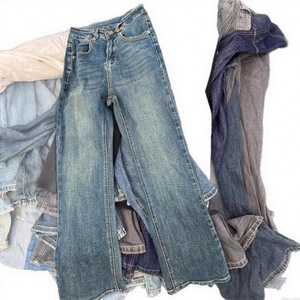 Venta al por mayor de jeans nuevos de moda para mujer, lavados, surtidos, económicos, con descuento, de estilo y color aleatorios, para África y Sudeste Asiático. - Product Image 1