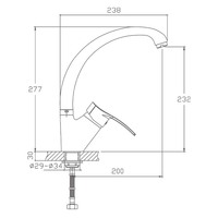 Robinet de lavabo de cuisine en alliage de zinc chaud et froid