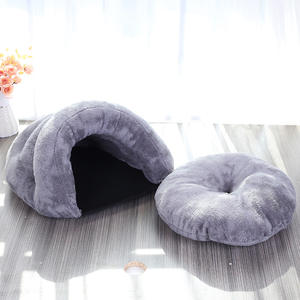 מותאם אישית סיטונאי נשלף חתול מיטת בית חצי סגור לחיות מחמד יוקרה כלב חתול חדש עיצוב לשחק חתול בית כלב מיטה - Product Image 3
