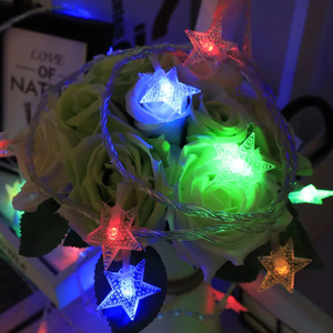 전체 별 Led 별 발광 다이오드 오각형 휴일 크리스마스 장식 Led 문자열 조명 - Product Image 1